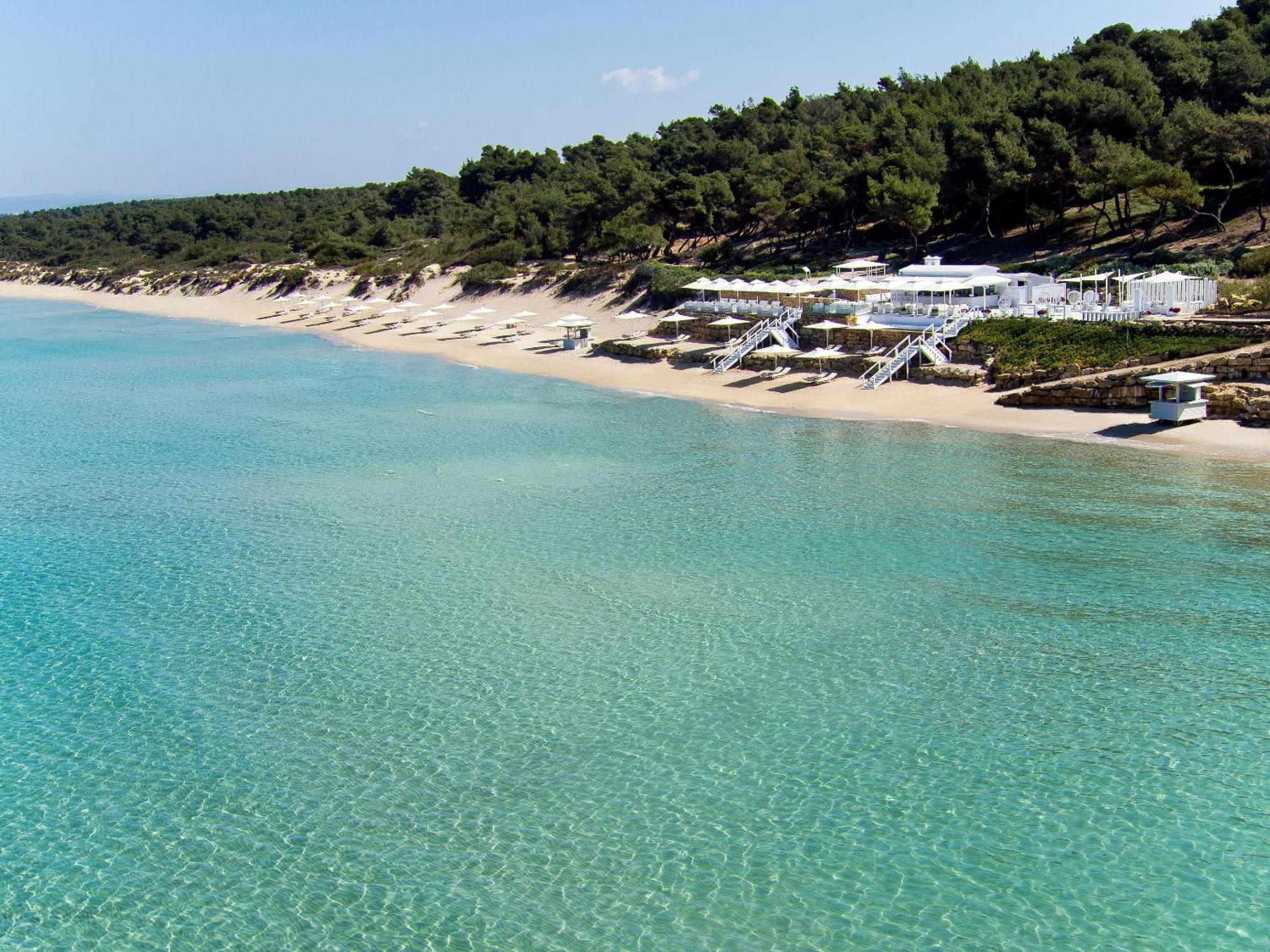 Sani Beach Bagian luar foto
